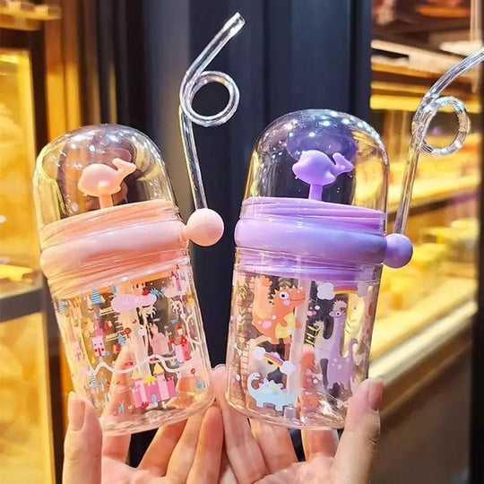 Creative 260Ml Kids Funny Whale Water Spray Drinking Cup