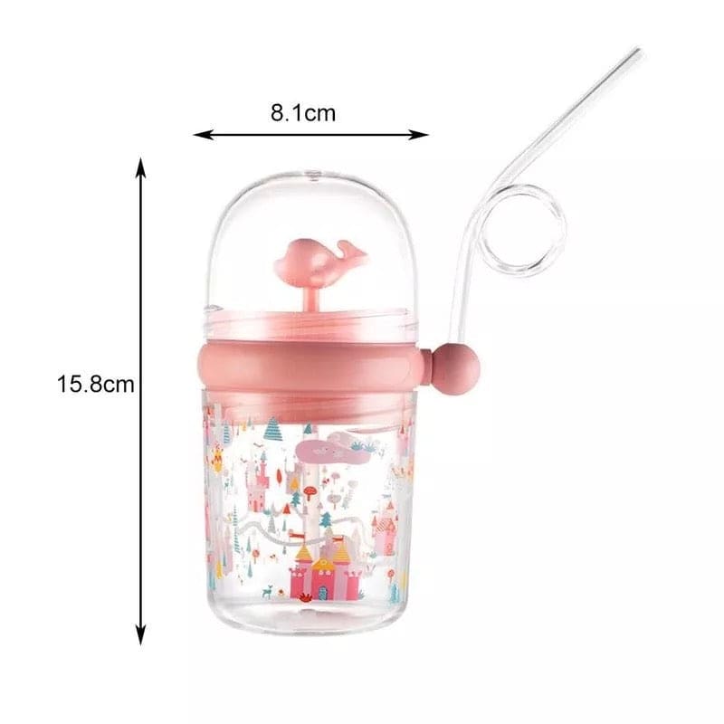 Creative 260Ml Kids Funny Whale Water Spray Drinking Cup