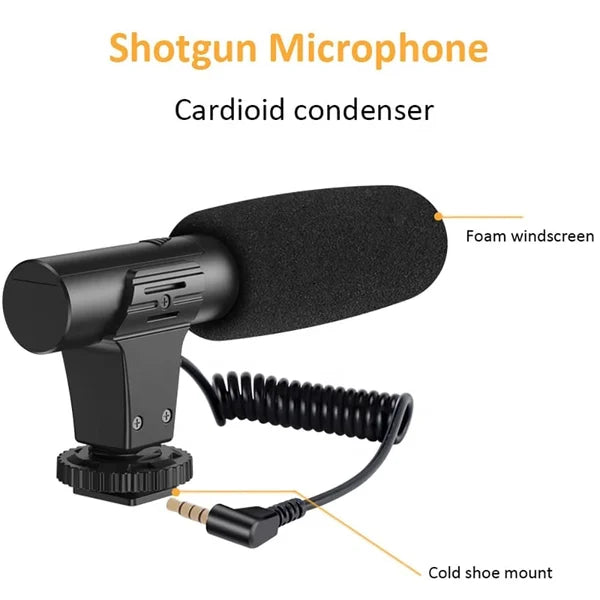 Video-Making Kit Vlogging Tripod with Microphone LED Fill Light